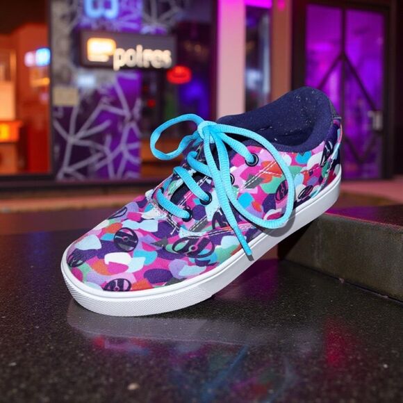 Big Kid Heelys Launch Grape/Multi Shoes With Wheels Sneakers Size 4 - Picture 1 of 7